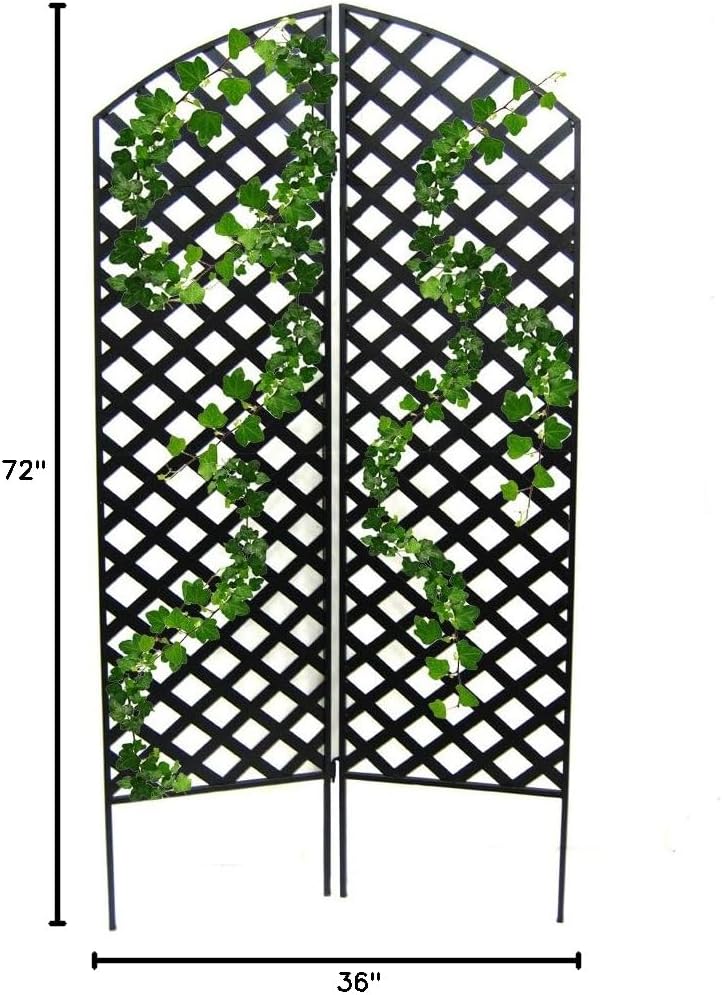 Two Piece Interlocking Lattice Work Garden Screen