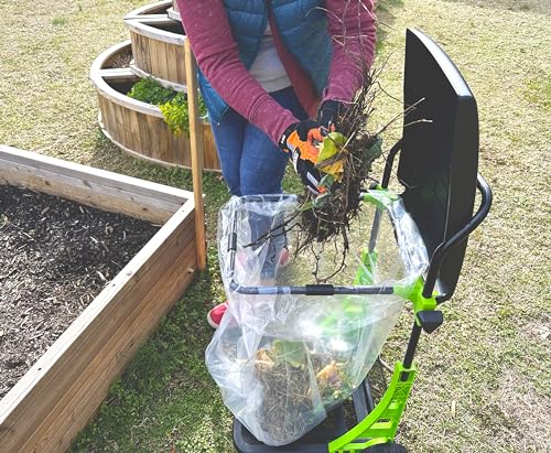 Bosmere All Purpose Garden Cart, Adjustable Collapsible Yard Waste Can, Portable Trash Bin - Thumbnail 5