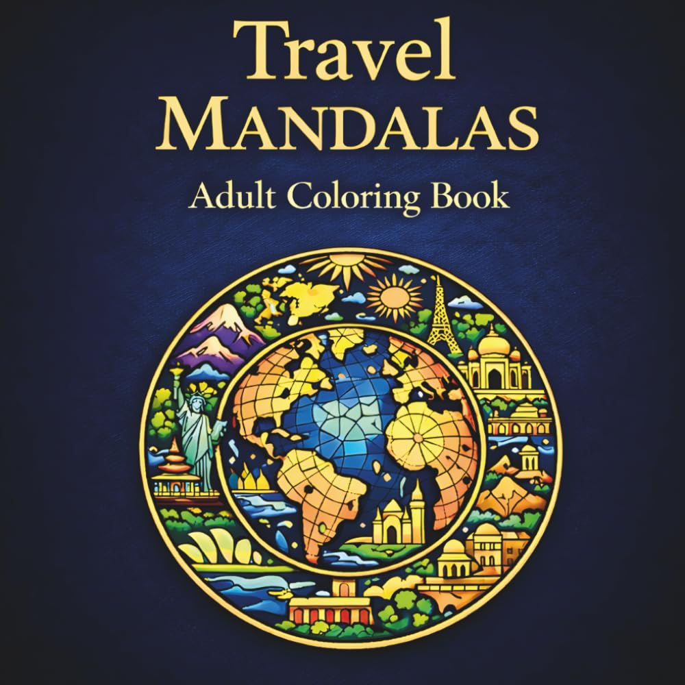 Travel Mandalas – Adult Coloring Book: Relaxing Mandala-Inspired Destinations from Around the World (Mandala Coloring Collection)