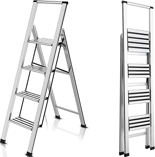 4 Step Ladder 4 Step Folding Step Stool with ...,
