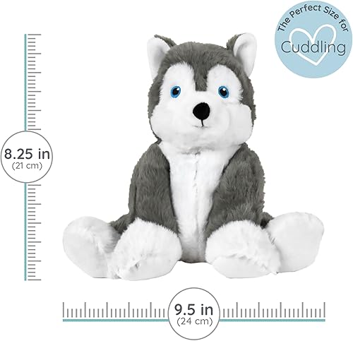 Miniatura 5 de Warm Pals Hayes Husky - Peluche térmico y refrescante para la hora de dormir, 1.5 libras, acogedores juguetes de peluche perfumados a lavanda para