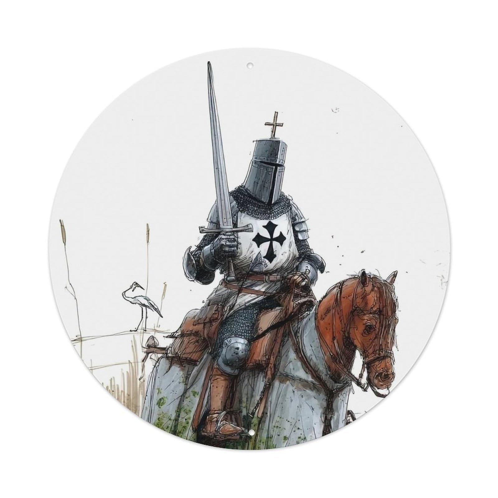 Chivalry Poster The Knights Templar The Crusades Metal Tin Sign