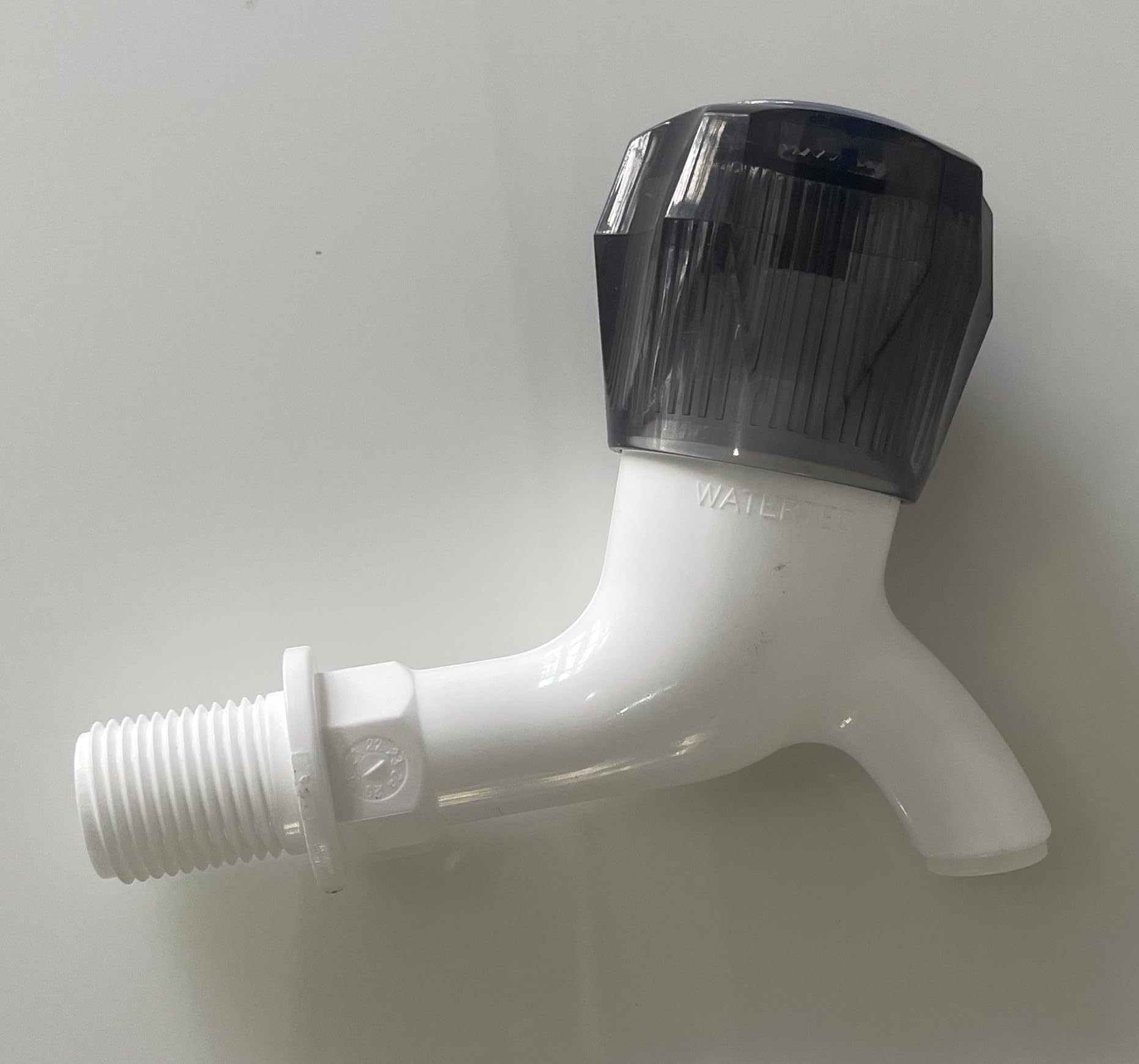 Watertec Polyvinyl Chloride M Series Bib Tap for Kitchen Bathroom Home Wall Mount Tap (Charcoal and White)-image-5