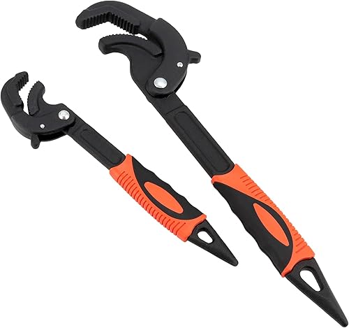 Miniatura 4 de 4 llaves ajustables multifunción, de 0.6-1.2 pulgadas y 1.2-2.4 pulgadas, llave de tubo de agarre universal, 10 pulgadas y 15 pulgadas