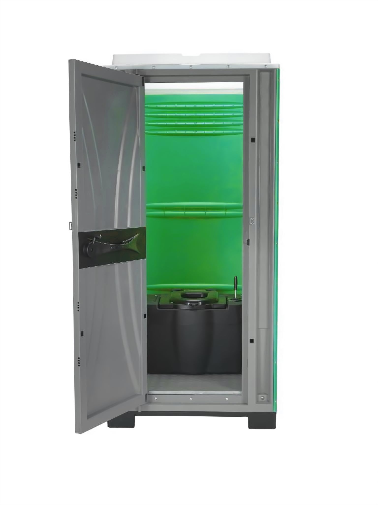 Varile Mobile WC-Kabine "Armal" - Toilette aus Kunststoff mit Urinal & 210L Behälter I für Baustelle, Garten & Events (Grün)