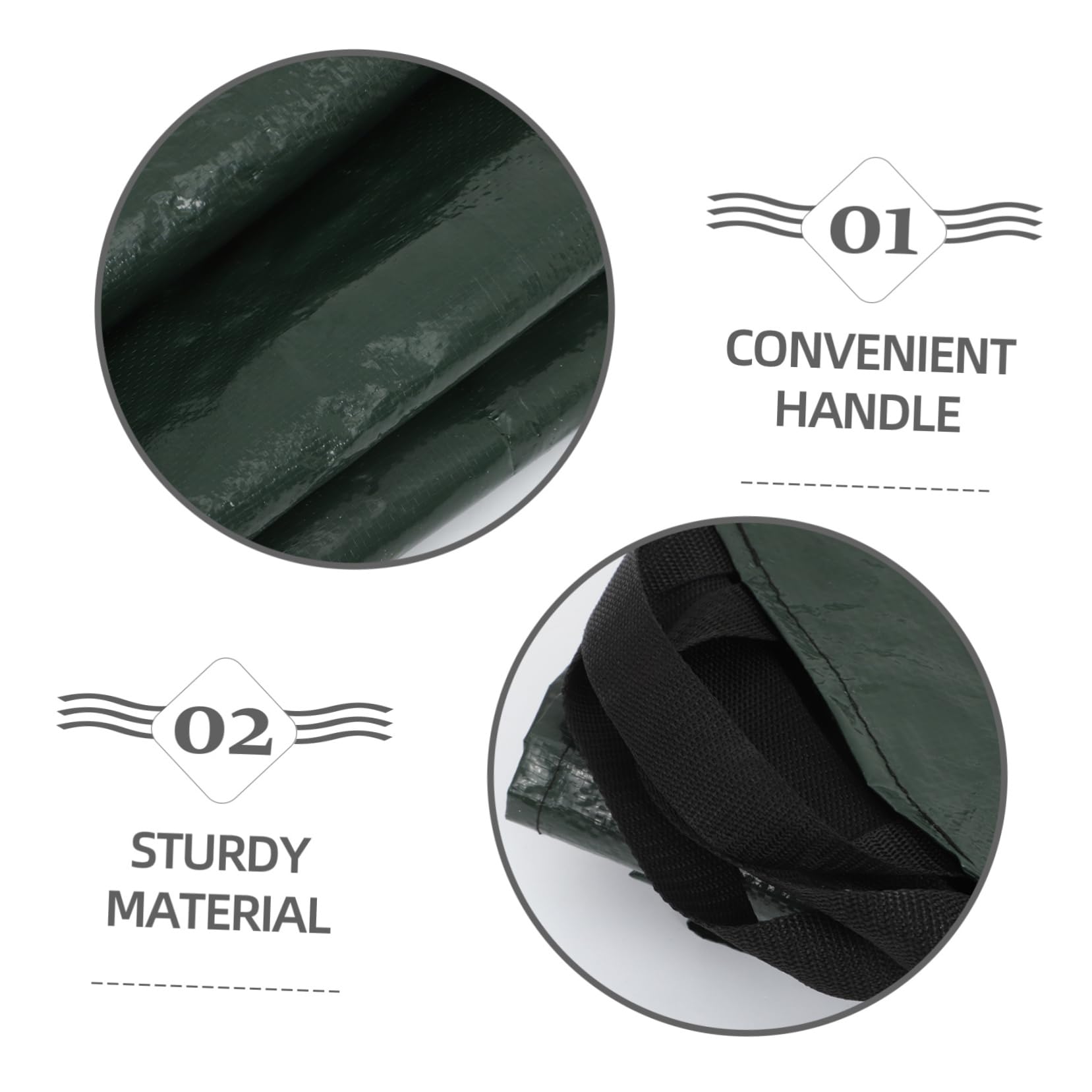 SUPVOX Bolsa De Lona Para Jardín Bolsa De Recolección De Plegable Con Asas Reutilizable Resistente Para Limpieza De Césped y Jardín