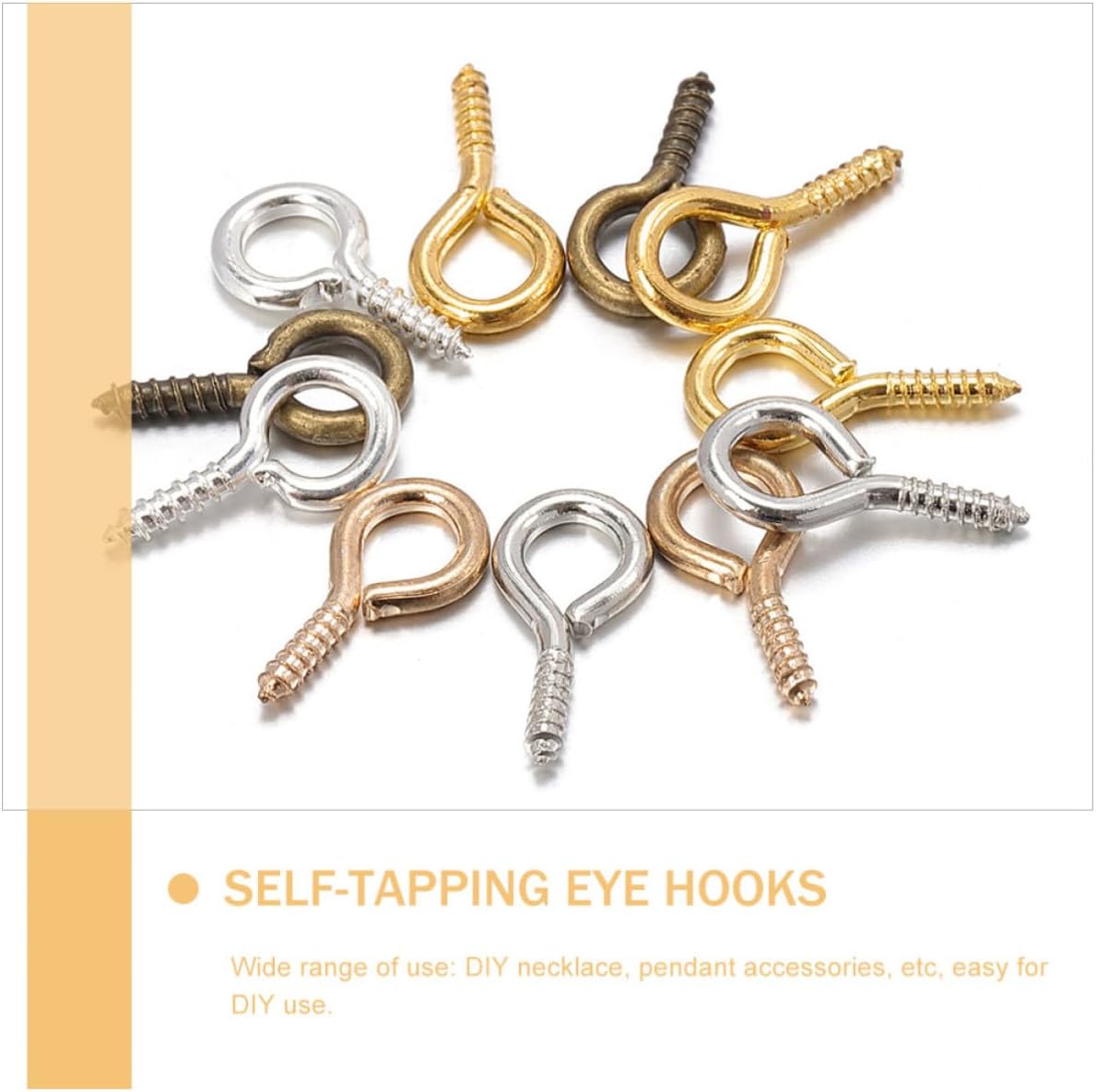 600pcs Alloy Screw Eye Pins for Jewelry Making and DIY Necklace Fastening Objects with No Easy to Fade Finish Includes Storage Box for Craft Eyelet Screw Hooks