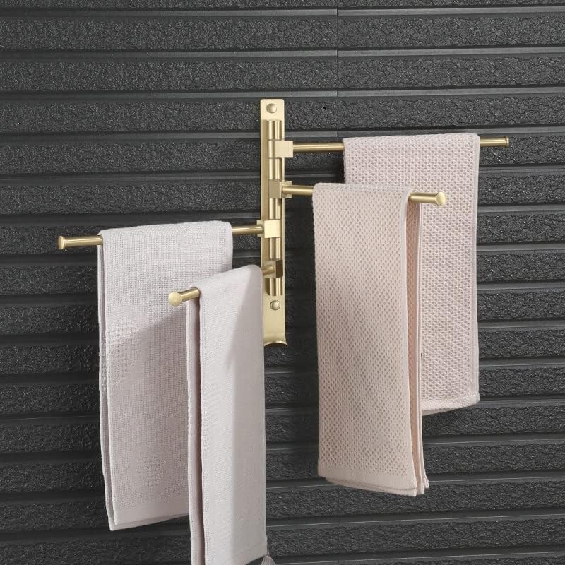 FMURY Bathroom Towel with Hook Aluminum Mounted Swivel Swing Arm Towel Holder Bathroom Accessories image 5