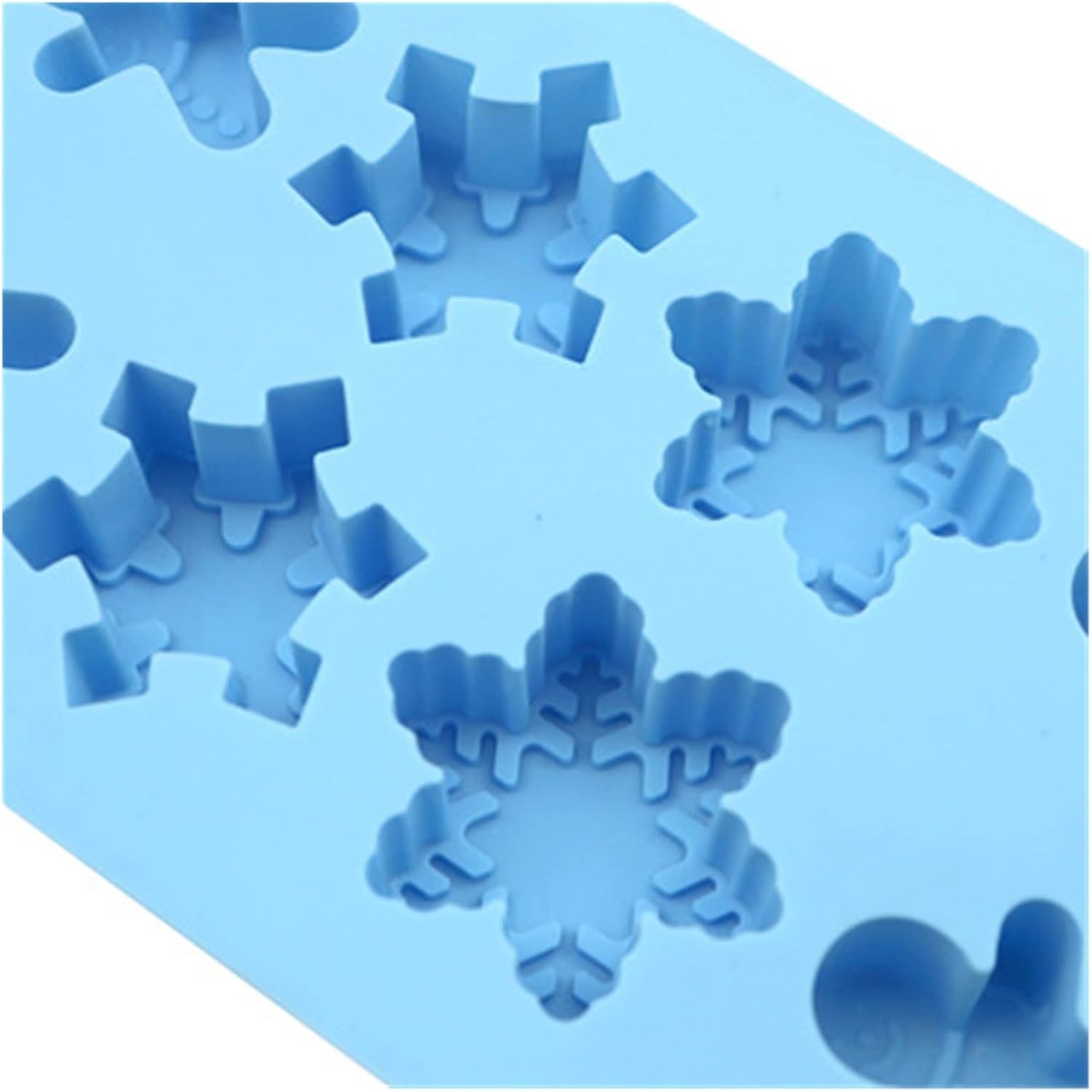 Cake Tin， Non-Stick Cake Mould, Baking ToolsBaking Mold,Cake Mould,Food Grade Summer Christmas Silicone Ice Cube Mold Gingerbread Snowflake Fondant Cake Molds Molds (Color : 2pcs) (Color : 1pcs) (Siz