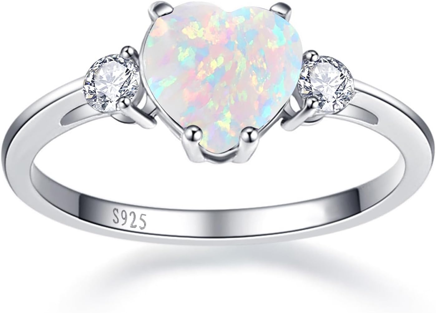 Yaresul 2.25ct Created Gemstone Ring for Women 925 Sterling Silver Heart Cut 8 * 8mm Cubic Zirconia Birthstone Ring for Engagement Anniversary Size 5-10