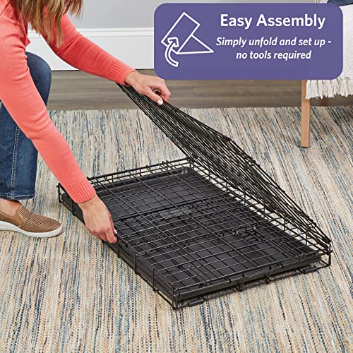 MidWest Homes for Pets Newly Enhanced Single Door iCrate 60.96 cm (24-Inch) Long Dog Crate, Includes Leak-Proof Pan, Floor Protecting Feet, Divider Panel & New Patented Features, Black, Model 1524 - Image 5