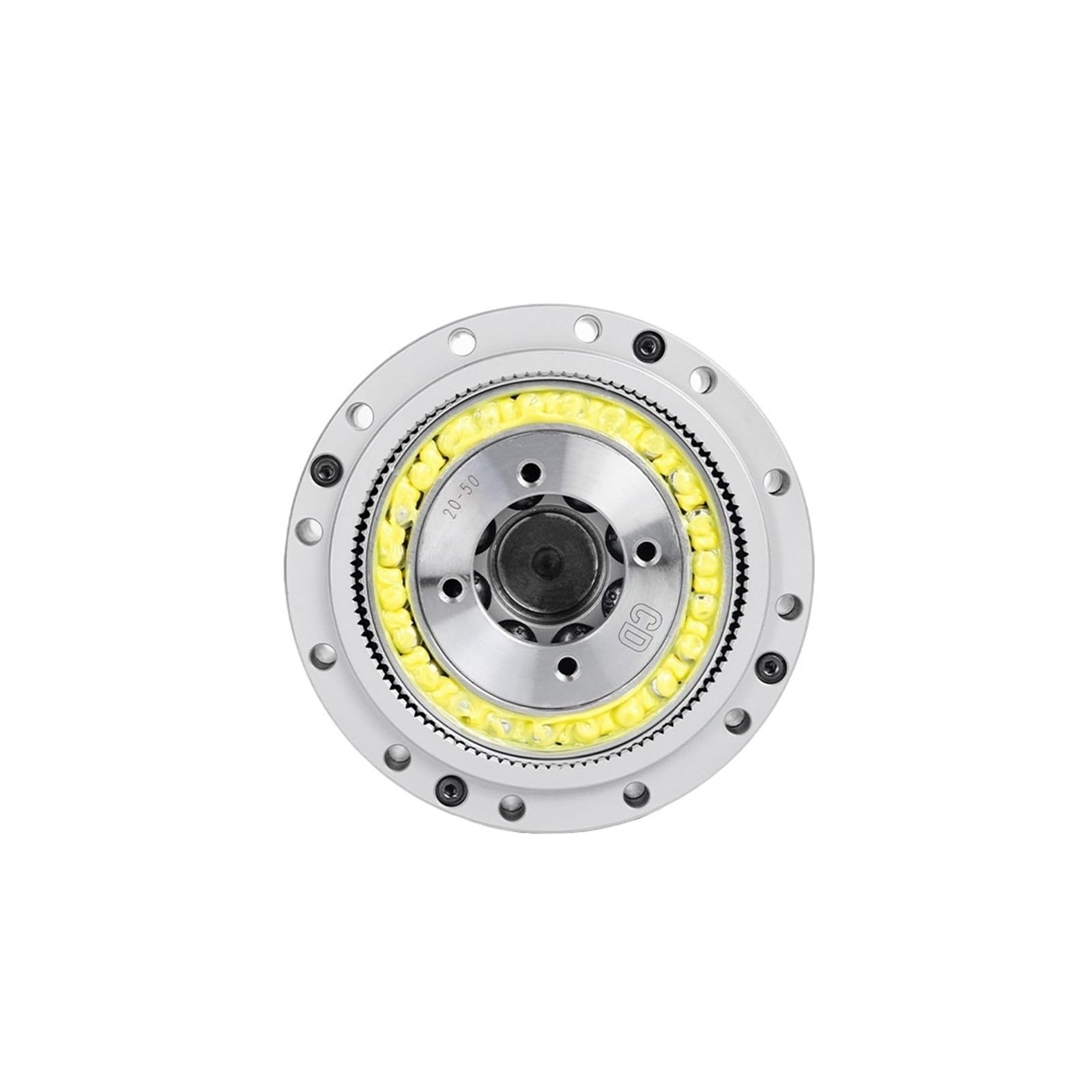 SHD-20 Series 70mm Harmonic Drive Hollow Flat High Torque 100 Ratio Harmonic Reducer for Nema 34 86mm Stepper Motor Reducer(100)