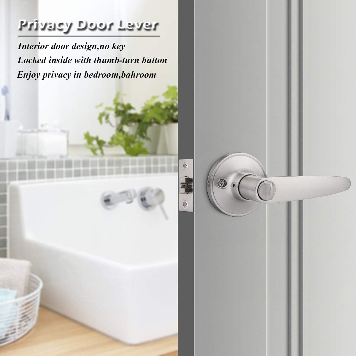 Bеѕt Dеаl Gobrico 5 Pack Door Knobs Interior Brushed Nickel Door Handles Privacy Locksets Keyless Interior Door Levers Hardware for Bath and Bedroom, Satin Nickel Door Knobs Round Rosette Nеw Arrіvаlѕ Gobrico 5 Pack Door Knobs Interior Brushed Nickel Door Handles Privacy Locksets Keyless Interior Door Levers Hardware for Bath and Bedroom, Satin Nickel Door Knobs Round Rosette