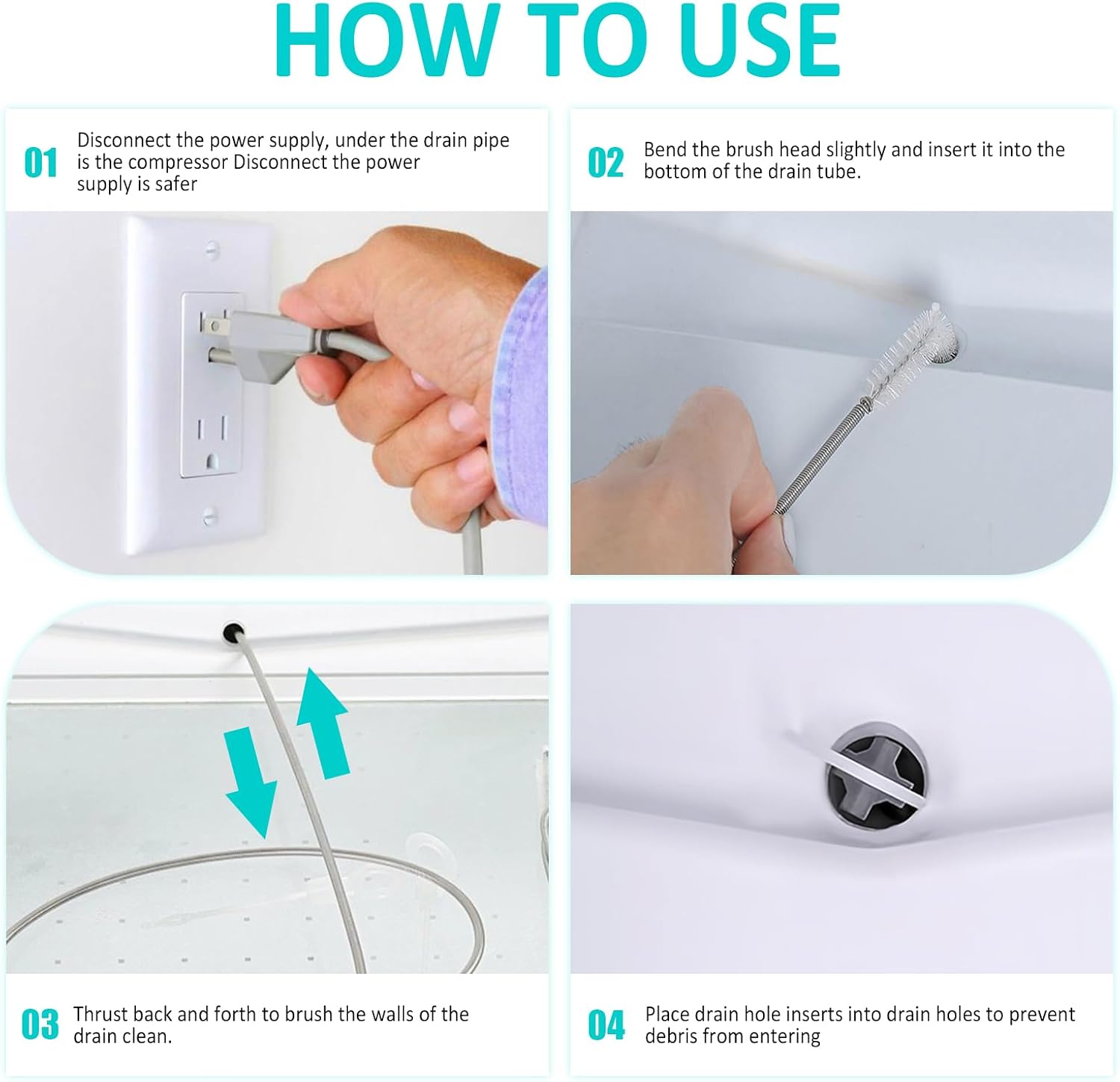 Refrigerator Cleaning Set, Cleaning Brushes for Household Use, Crevice Cleaning Brush