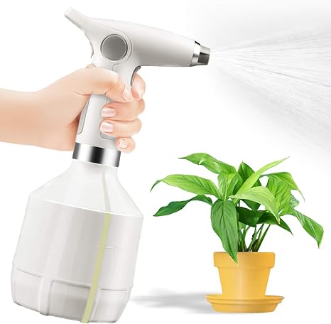 Amazon ジョウロ 霧吹き 電動式 噴霧器 スプレー霧吹き 全自動じょうろ 散水用具 園芸 農薬散布 掃除 電池内蔵 便利 家庭用 充電式オートスプレー オート ミスト日本語説明書付 白 じょうろ