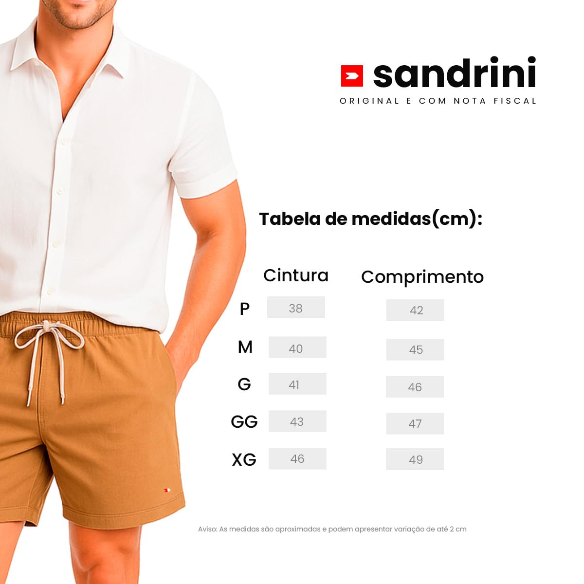 Bermuda Shorts Masculina Sandrini Linho Casual Elástico em promoção! Veja a oferta e mais achadinhos de Shorts & Bermudas 9 Hoje é o melhor dia para comprar Bermuda Shorts Masculina Sandrini Linho Casual Elástico com aquele preço maroto! Promoção! Aproveite a oferta! 9