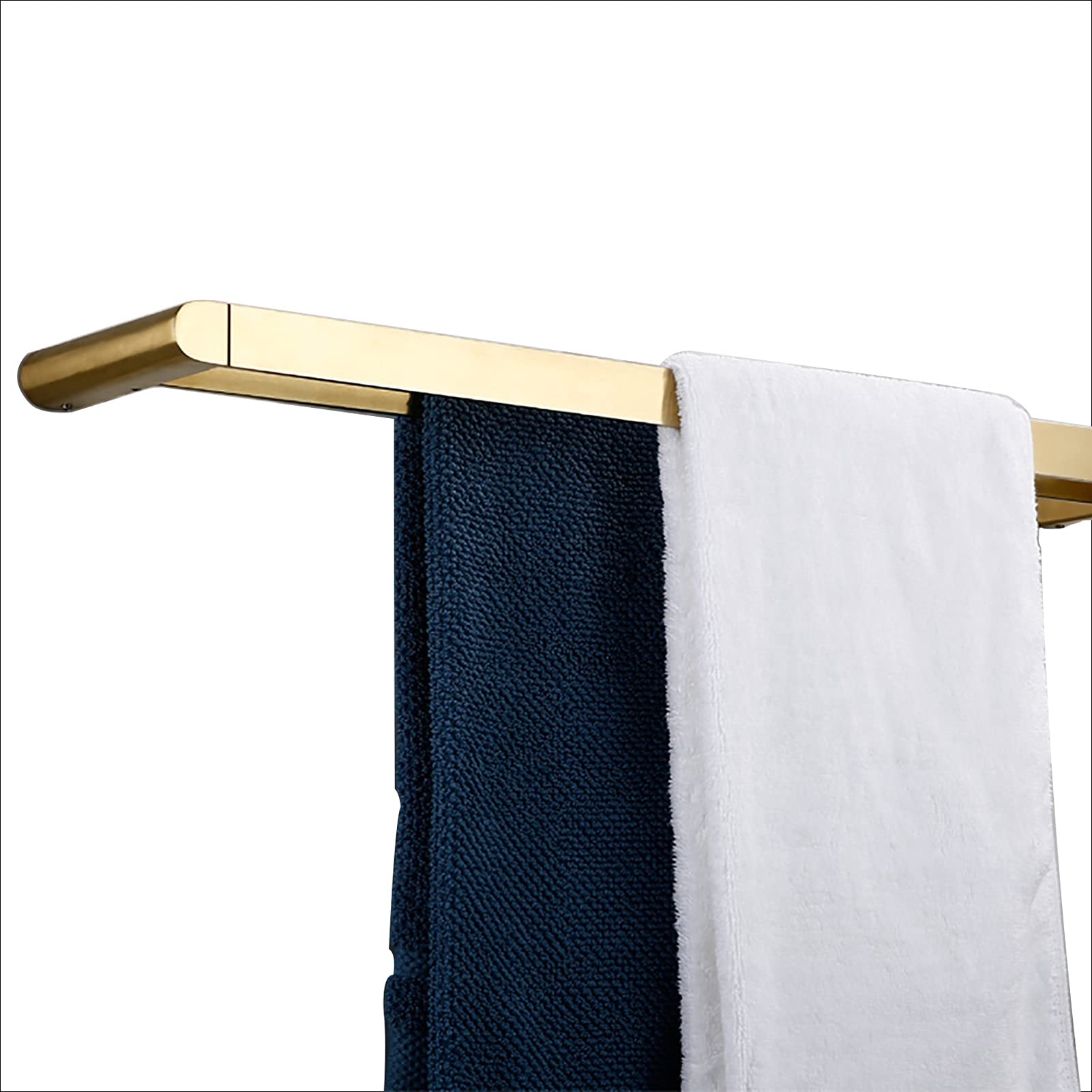 LMYSXAOZ Double Bath Towel Rail Bar, SUS 304 Stainless Steel Brushed Gold Finish, Wall Mounted Rack Holder for Bathroom Hardware and Kitchen, 60cm/23.6inch