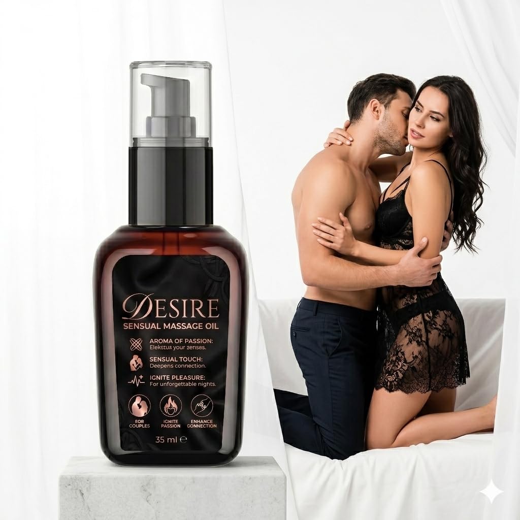 Desire Sensual Massage Oil for Couples - Aromatherapy Body Oil with Aphrodisiac Scent - Non-Greasy, Stress Relief & Skin Softening Formula for Intimate Wellness & Connection - 35ml-image-41