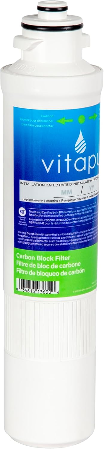 Vitapur Quick-Connect Carbon Block Filter for PQC1FS and P1QC7506BLS