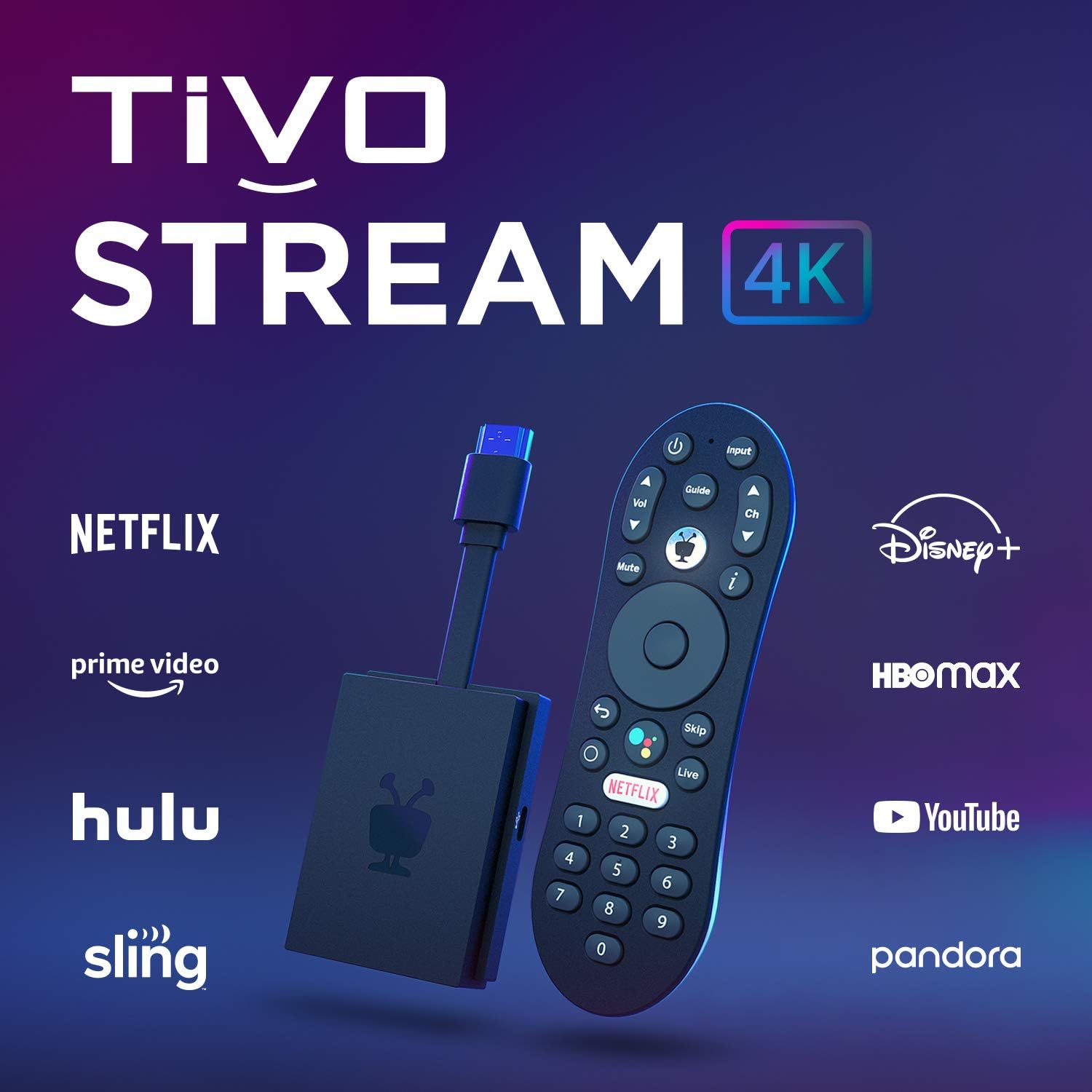 Best Review TiVo Stream 4K – Every Streaming App and Live TV on One Screen – 4K UHD, Dolby Vision HDR and Dolby Atmos Sound – Powered by Android TV – Plug-In Smart TV