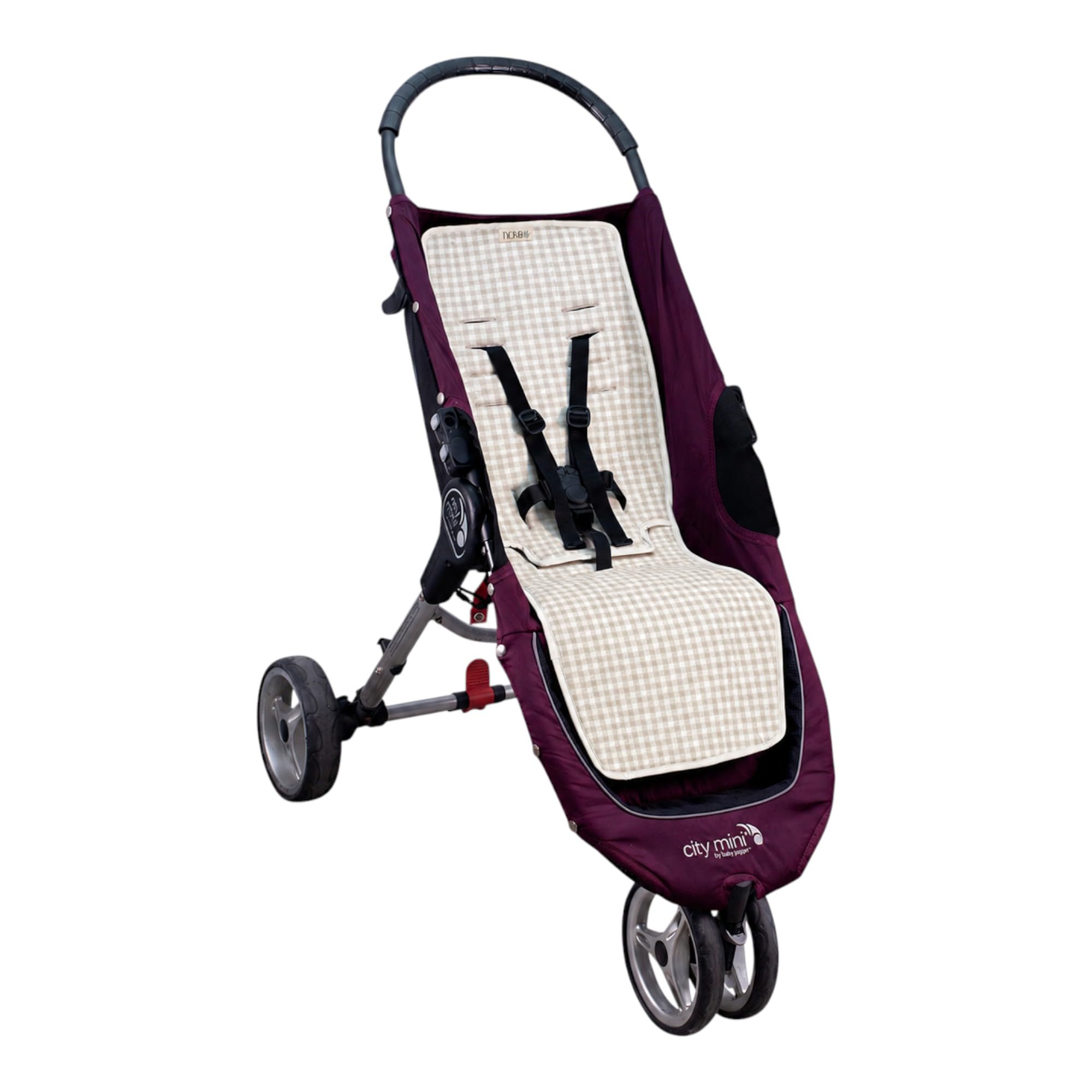 JYOKO KIDS Colchoneta silla de paseo compatible con Joolz y Baby Jogger City Mini, City mini GT2, City Mini Zip, City Mini Tour Y Joolz. Elaborado en 100% Algodón (Picnic Vichy)