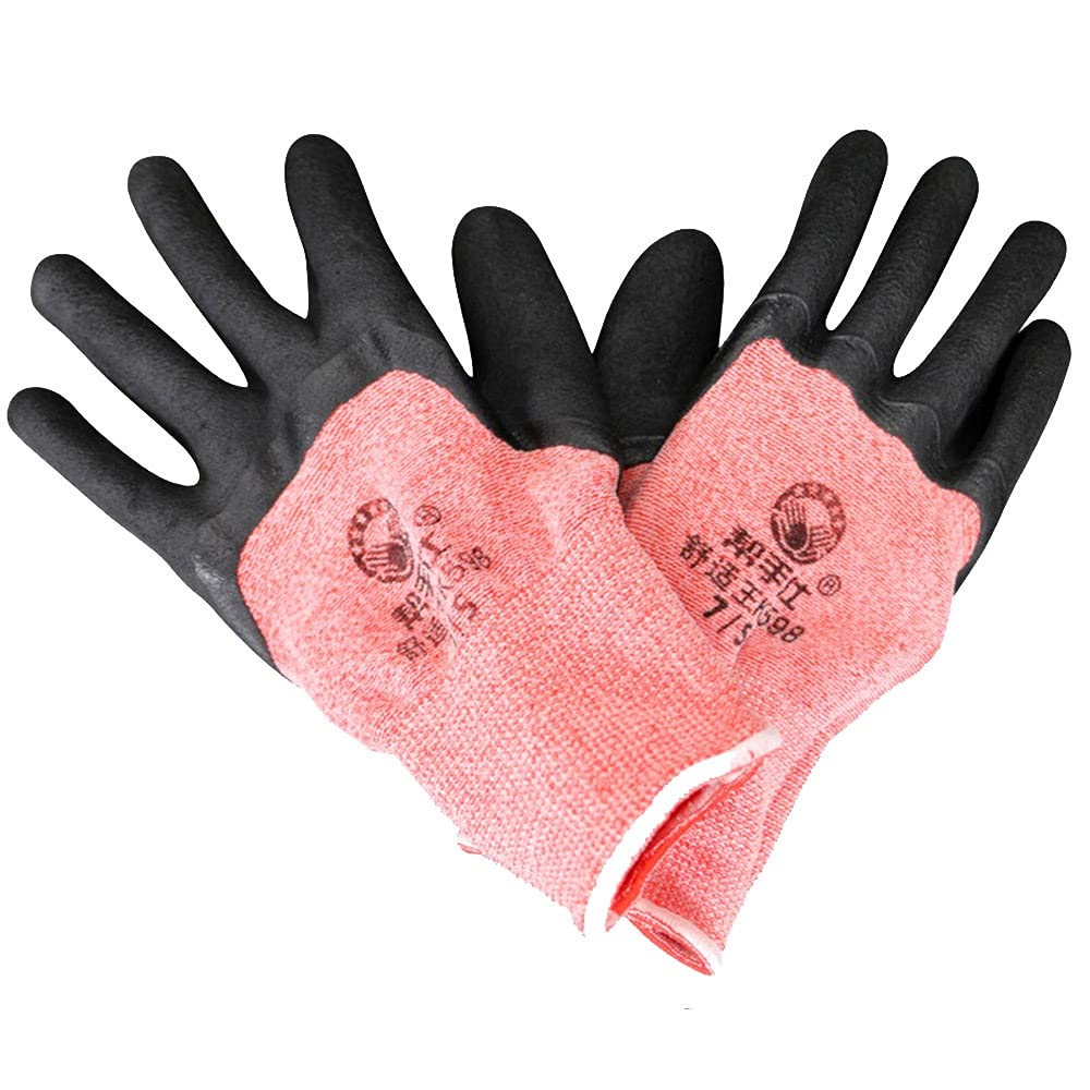 FUFU Mittens 12 Pairs Of Working and Gardening Gloves, Latex Coated Work Clothes Gloves, Suitable for Construction Workers, Gardeners, Mechanics (Color : A)