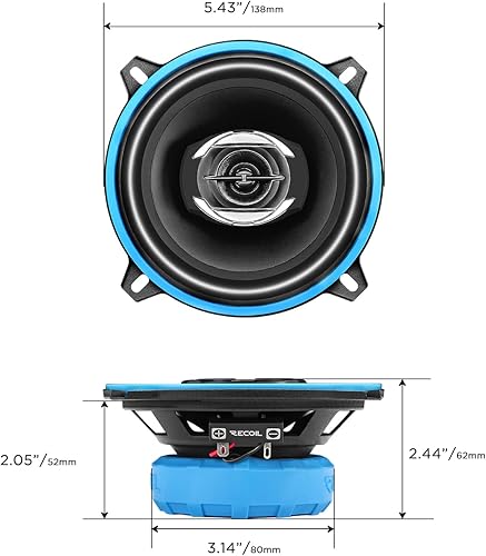 Miniatura 24 de RECOIL RCX694 Echo Series - Sistema de altavoces coaxiales de audio coaxial para automóvil de 4 vías de 6 x 9 pulgadas con rejillas, se vende