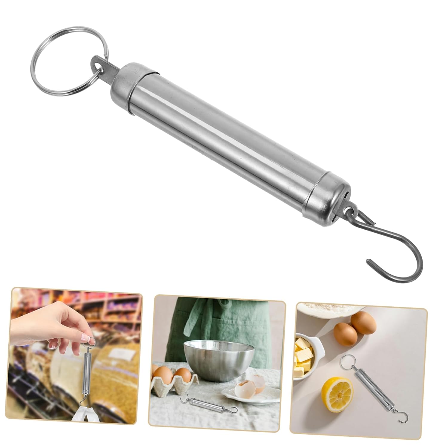 2pcs Handheld Luggage Scale with Stainless Steel Hook 5kg