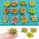 Cayway 24 PCS Static Flower Tufts Miniature Colorful Flower Cluster for Static Grass Tufts for Model Train Railroad Scenery DIY Miniature