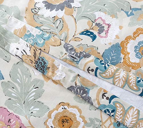 Eikei Home Damask Medallion Luxury Duvet Quilt Cover Boho Paisley Print Bedding Set 400 Thread Count Egyptian Cotton Sateen Vibrant Bohemian Pattern,3 Pieces (King, Majorca) #TOP2