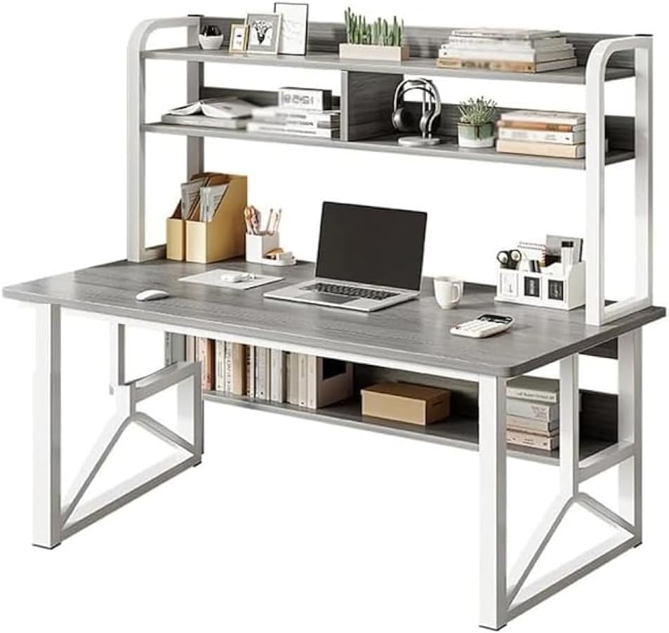 NKX Multifunctional Computer Table 140 cm And Office Desk With 2 Layer