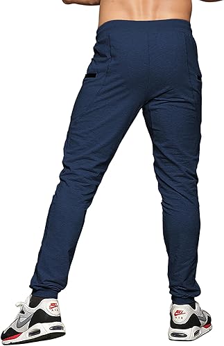 Miniatura 4 de MAIKANONG Pantalones deportivos ajustados para hombre, pantalones de entrenamiento para gimnasio, correr, atletismo, casual
