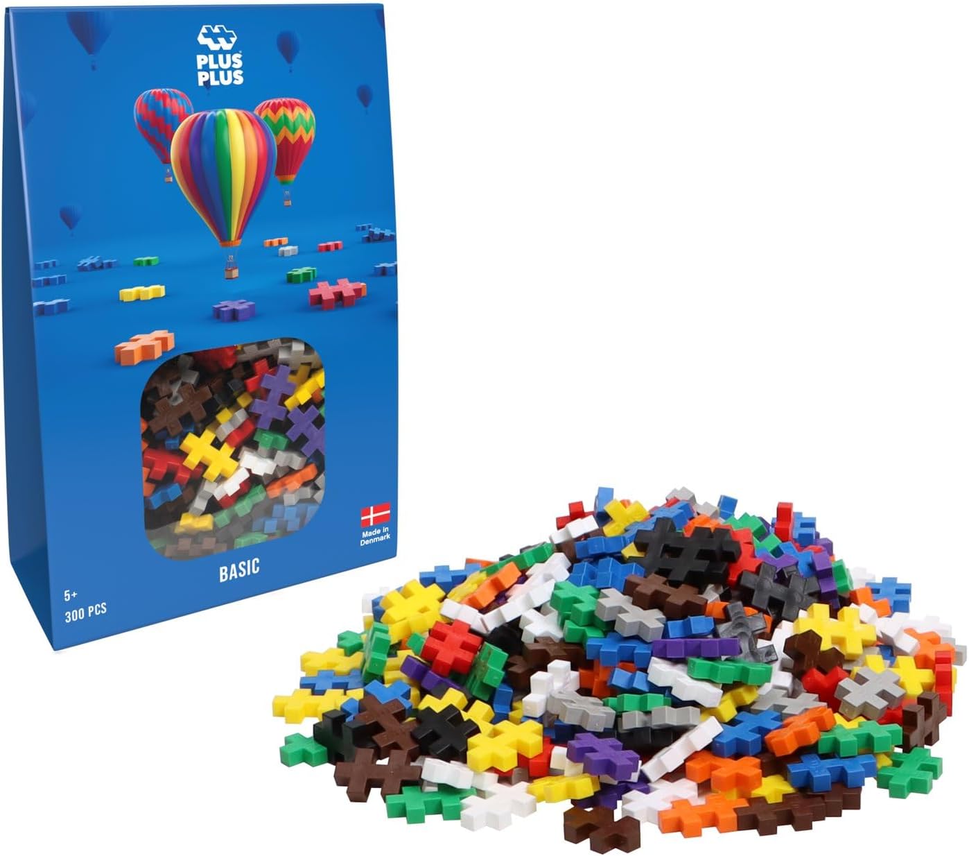 Basic Mix - 300 Piece, Construction Building Stem/Steam Toy, Mini Puzzle Blocks for Kids