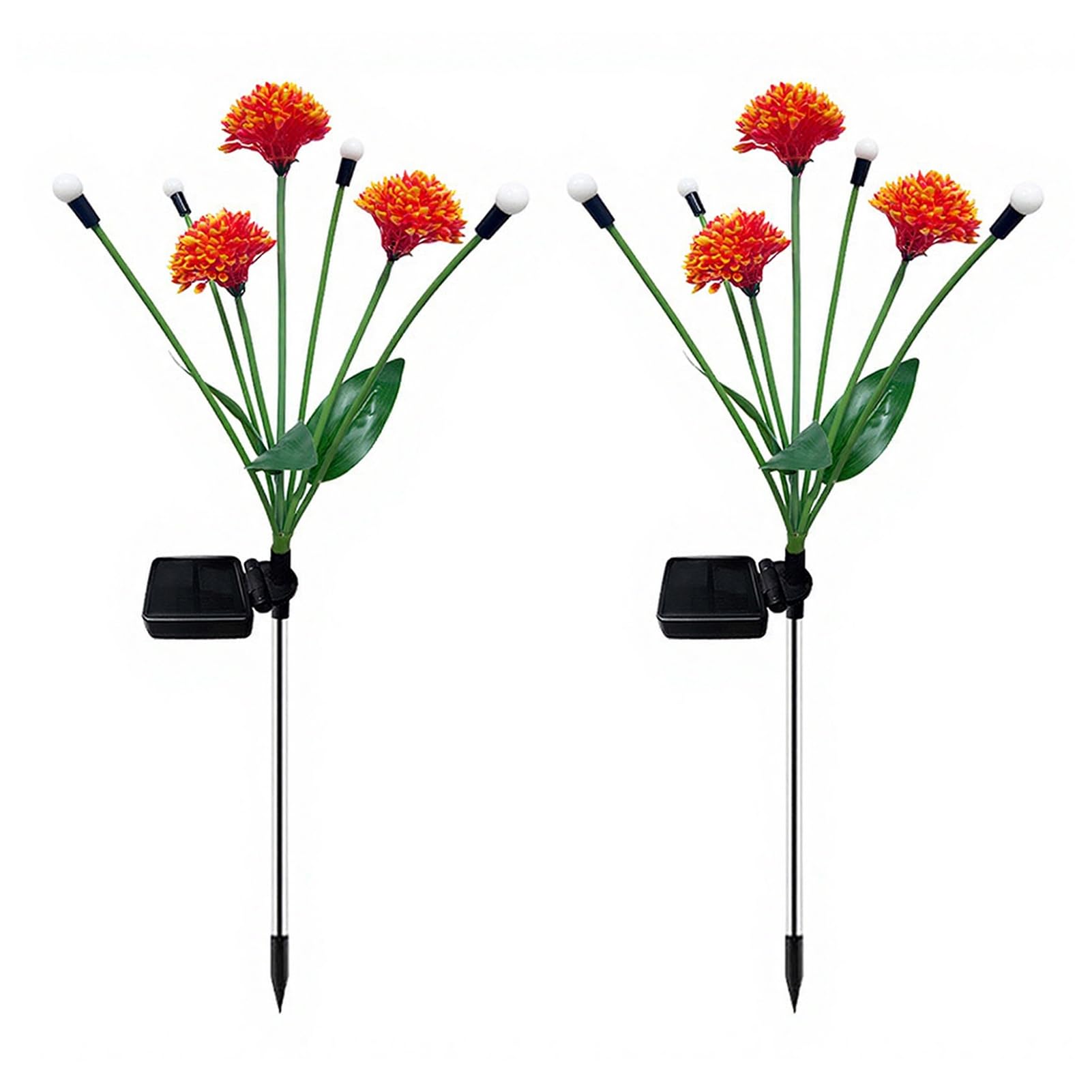 matumou Solar Ground Stake Light Outdoor Flickering Firefly Flower Lamp Waterproof Automatic Charging Garden Lights for Patio Pathway