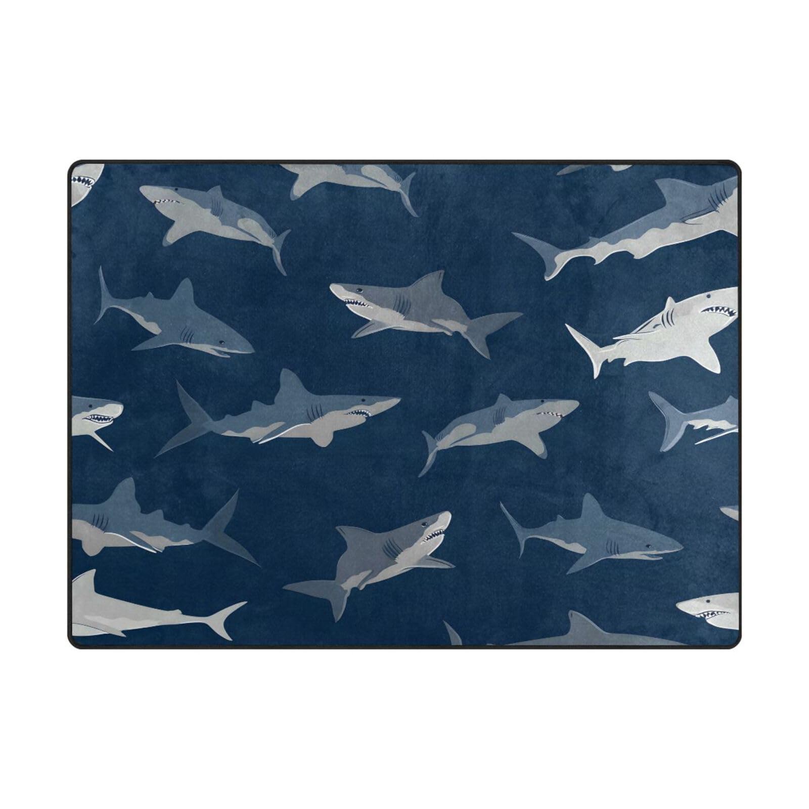 Tapis antidérapant ALAZA protège sol motif mer pour salon salle à manger