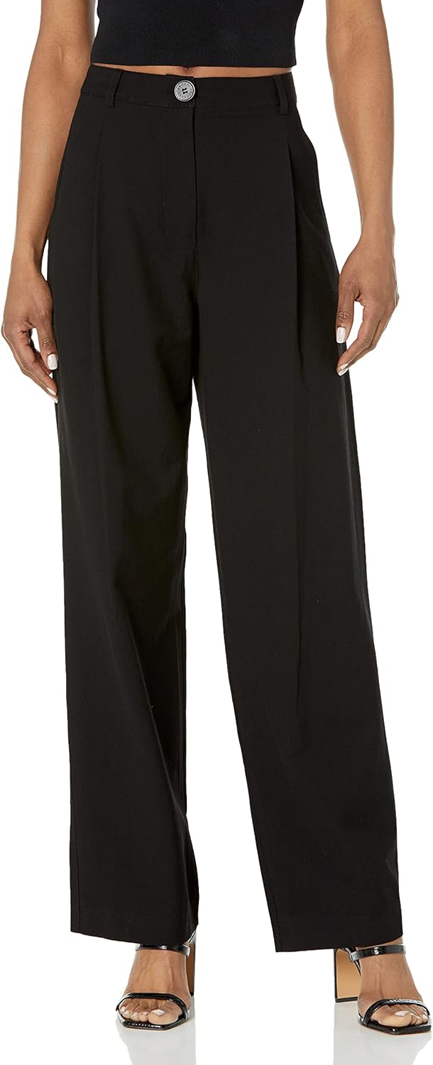 Armani Exchange Women's Wide Leg Pleated Pants
