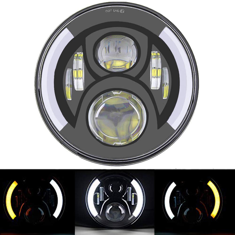 Fanale a LED da 7 pollici DRL Indicatori di direzione per moto