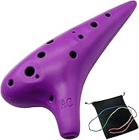 Vista 15 de Aestivate Ocarina de plástico Instrumento 12 Agujero Ocarina Alto C 12-Hole Ocarina Instrumento Easy Instrument Ocarina puntiagudo (blanco)