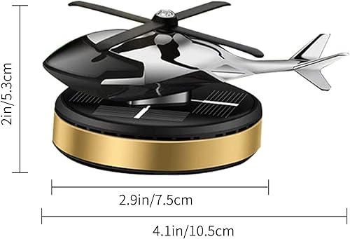 Vista 6 de Helicóptero Ambientadores de aire de coche Rotación Solar Ambientadores de coche Avión Car Perfume Oro