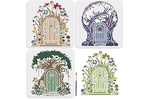 MAYJOYDIY 3Pcs Exceptional Door Stencils