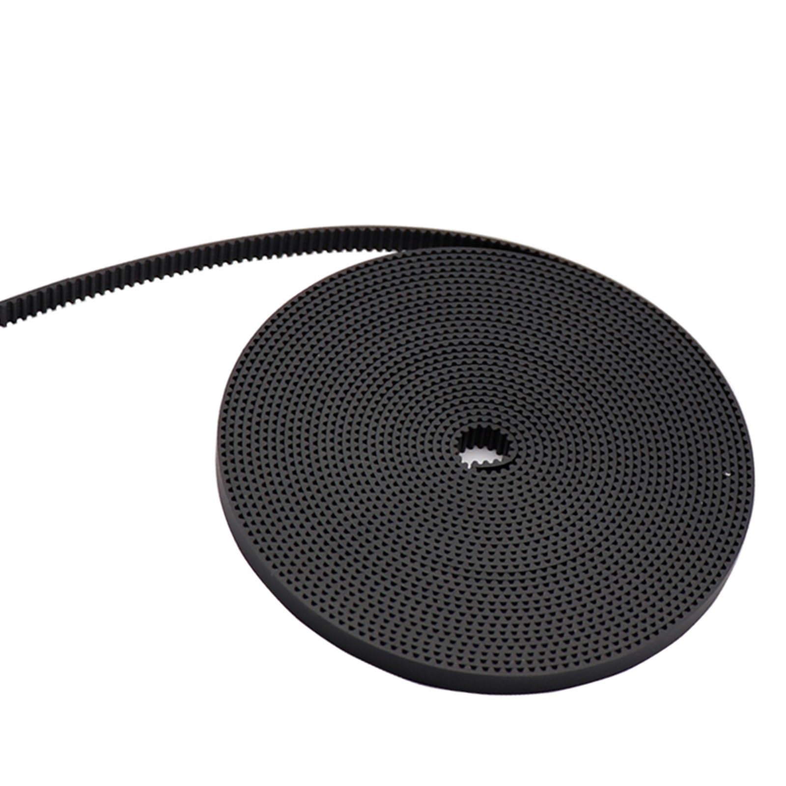 Correa dentada abierta 2GT GT2-6 mm, ancho 6 mm, 10 mm, paso de material de goma, 2 mm, negro, correa síncrona 2GT, piezas de impresora 3D