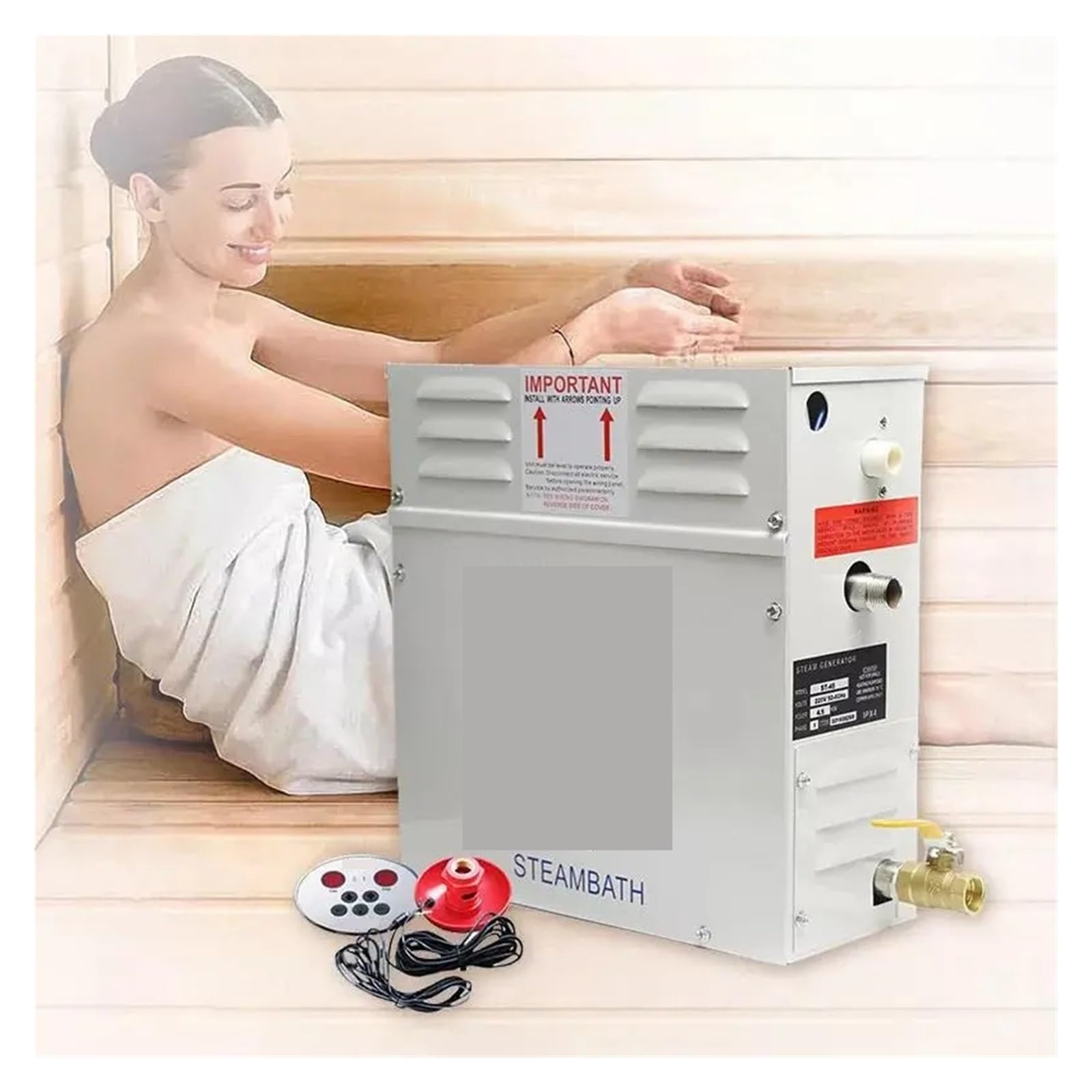 Generator Pary Do Sauny, Wanna, Prysznic, Moc 3-18 KW, Cyfrowy Sterownik SPA(ST-150)