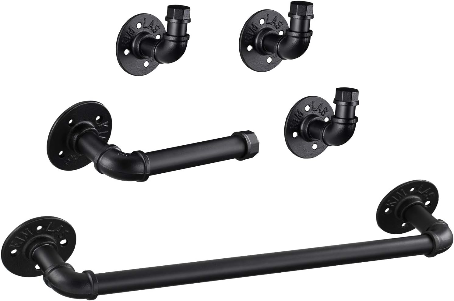 5 Pack Elibbren Industrial Pipe Bathroom Hardware Fixture
