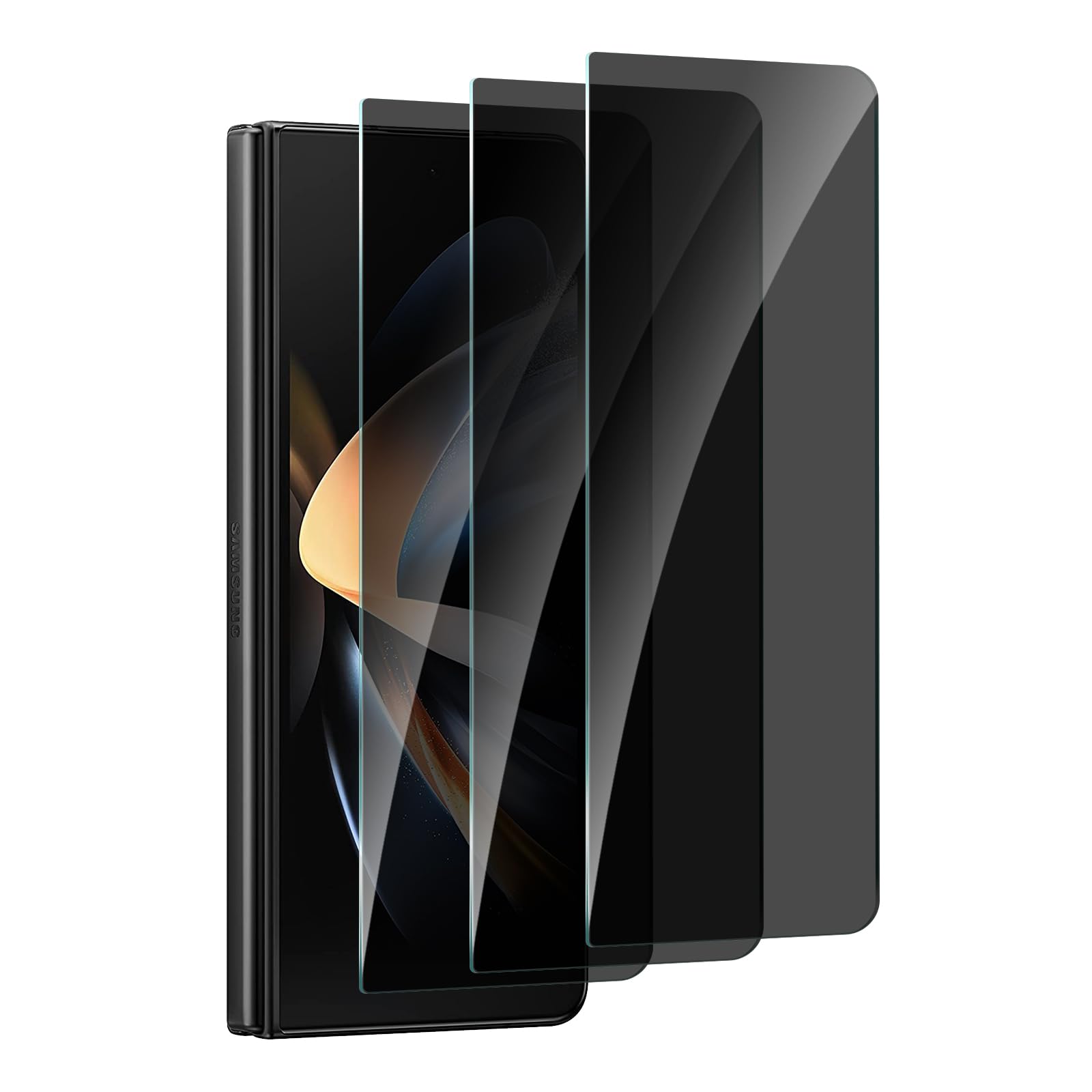 3-pak do Samsung Galaxy Z Fold 5/Z Fold 4 ochrona ekranu prywatności, folia ze szkła hartowanego o twardości 9H, odporna na zarysowania