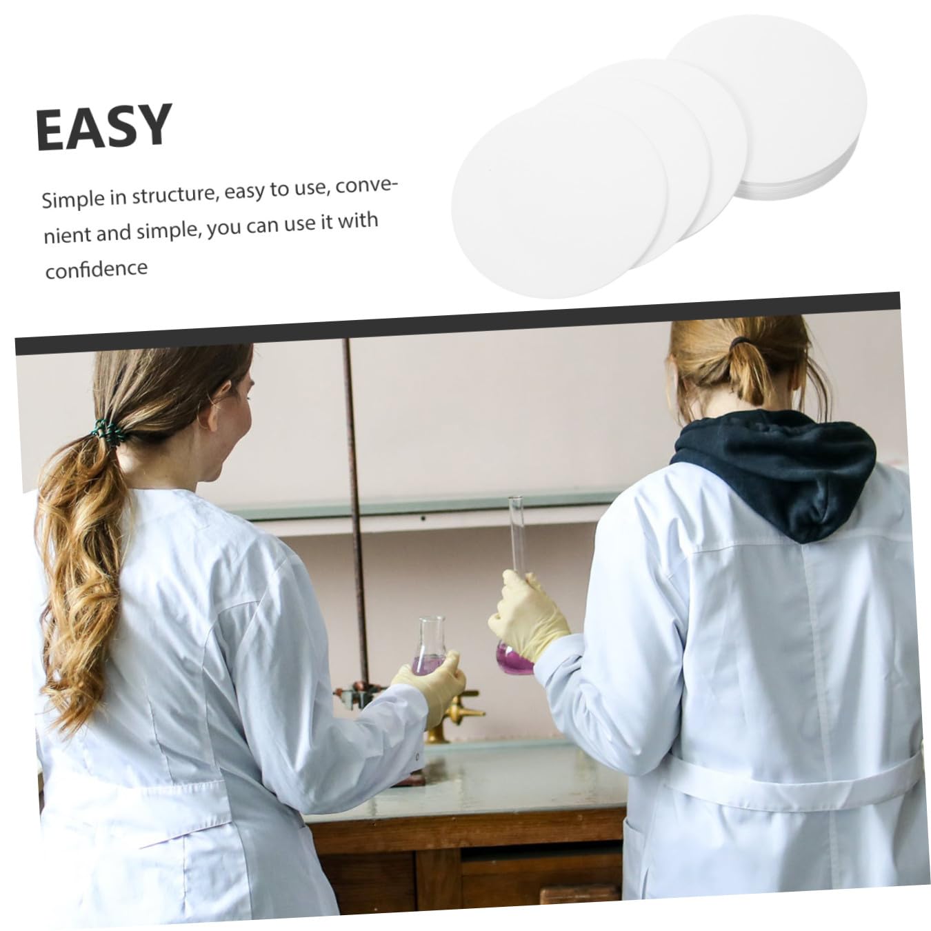 Qualitative Filter Paper 100pcs Cotton Fibre Labs Experiment Filtering
