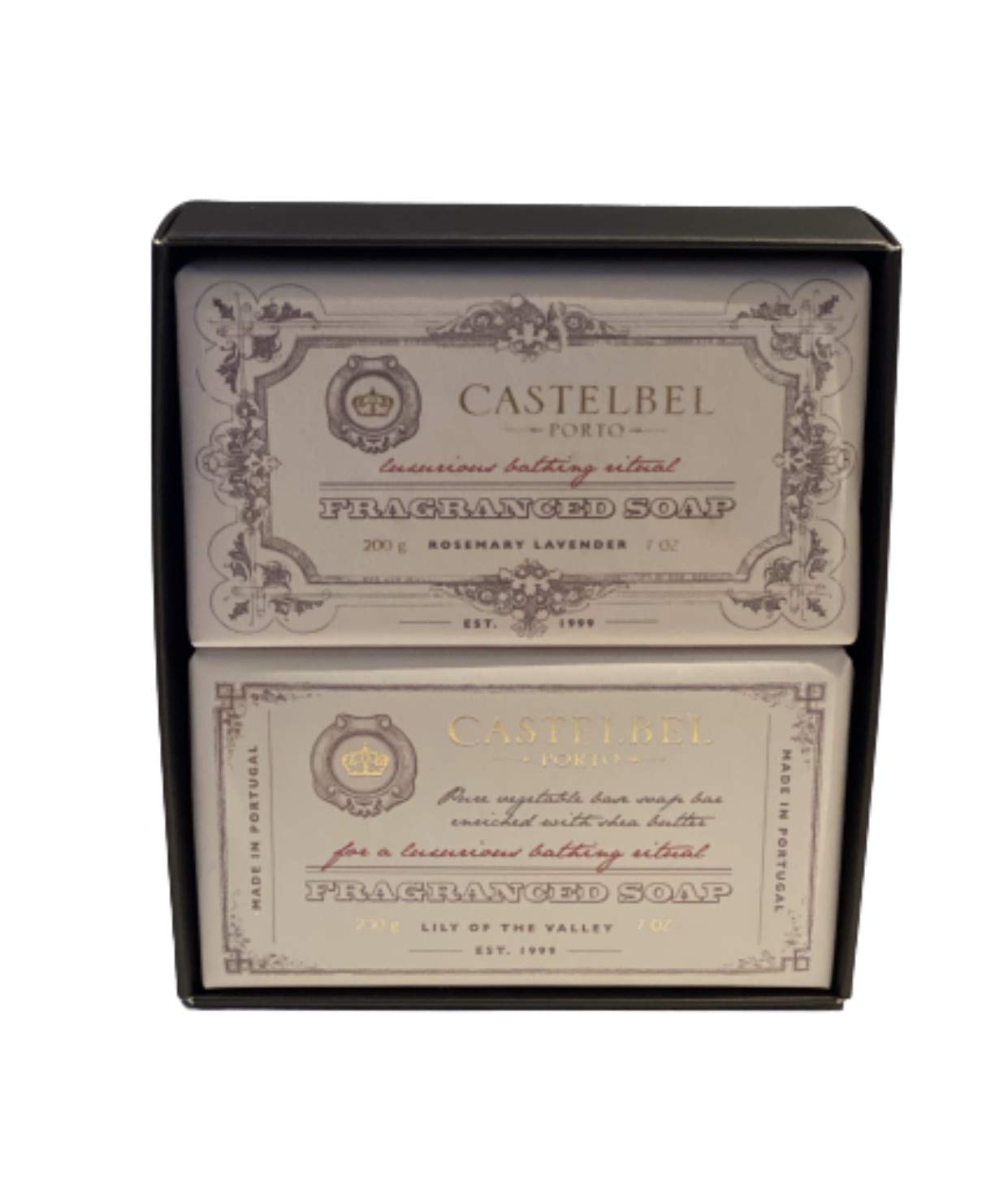 Castelbel Luxury Boxed Set Lily Of The Valley And Rosemary Lavnder 2 x 7 Oz