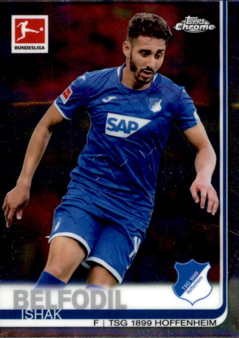2019-20 Topps Chrome Bundesliga #83 Ishak Belfodil TSG 1899 HOFFENHEIM Official Soccer Card in Raw (NM or Better) Condition