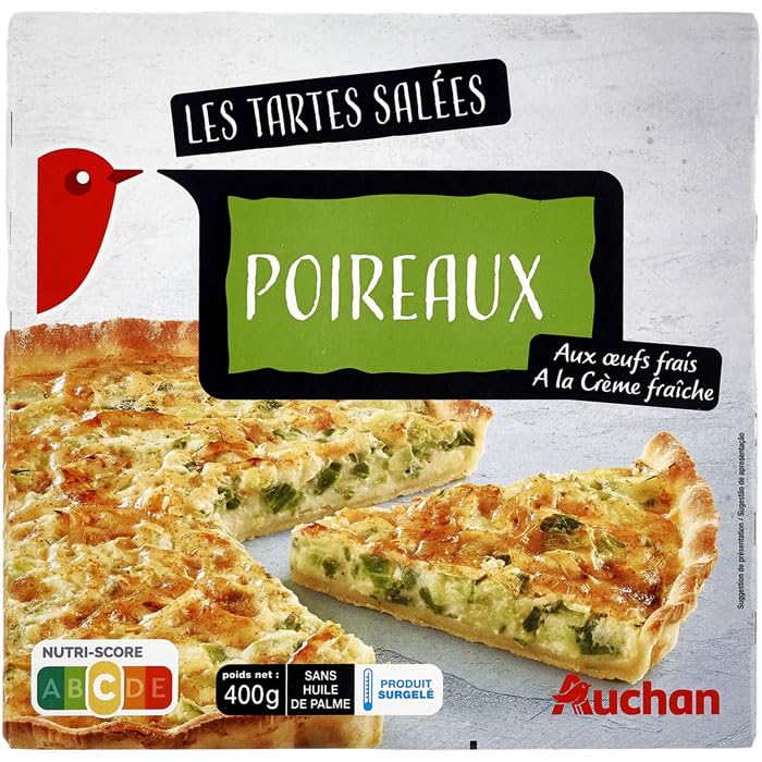 AUCHAN Les Incontournables Tarte aux poireaux 400 g