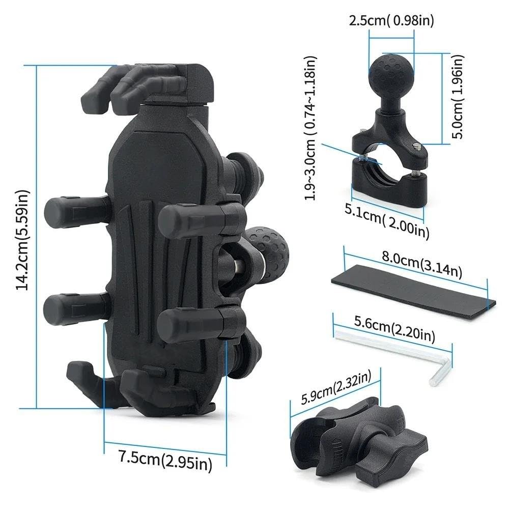 Supporto Telefono In Lega Di Alluminio Moto Manubrio Telaio Fisso Ammortizzatore Accessori Ciclismo