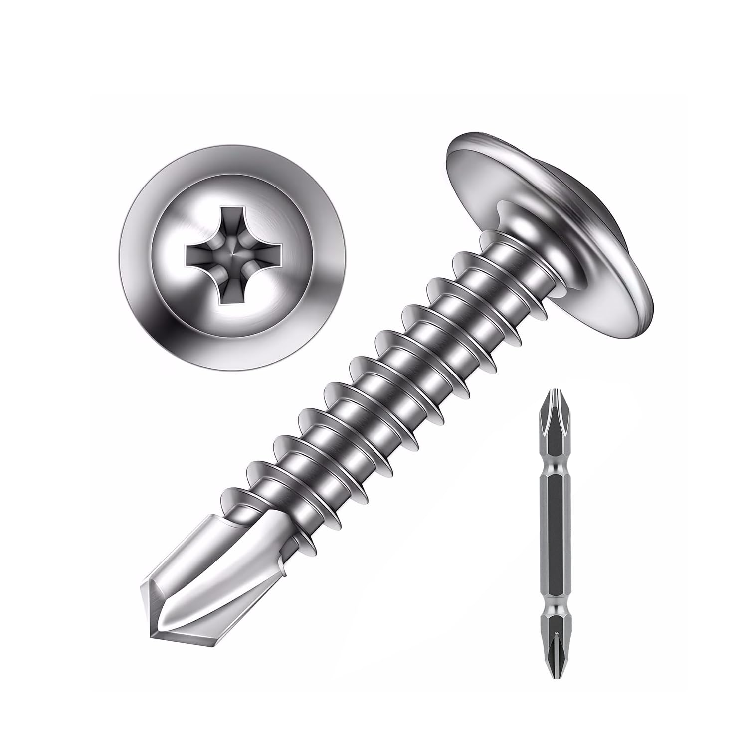 95 Sheet Metal Screws - Stainless Steel Self Tapping -1